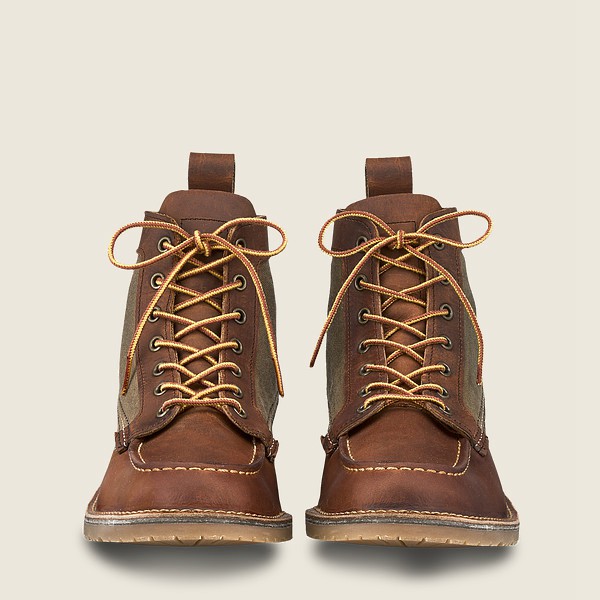 Bottes Red Wing Heritage - Weekender Toile Moc - 6-Inchr Rough & Tough Cuir - Marron - Homme 547TVXC